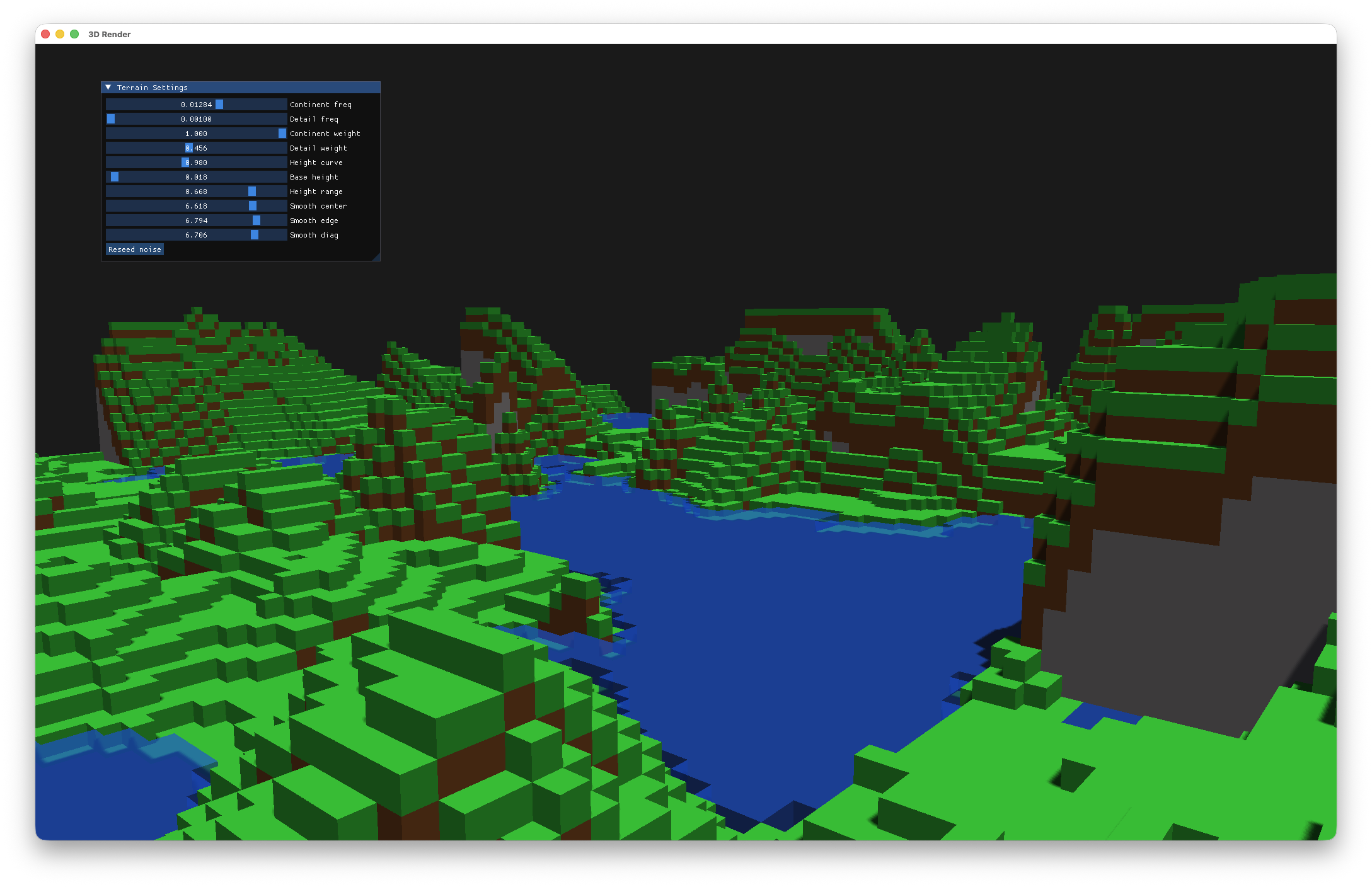 Voxel renderer screenshot